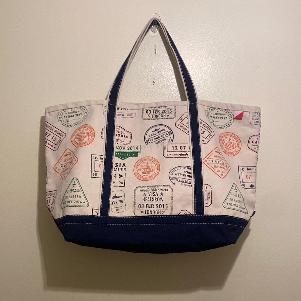 SHORE BAGS CLASSIC BOAT COTTON LARGE TRAVEL / WEEKENDER  PRINT BAG.